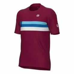 ALE Maillot Alé Off-Road E-Bike Regulator Manche Courte Bordeaux Bleu Clair