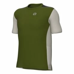 ALE Maillot Alé Off-Road E-Bike Manche Courte Vert Olive Gris