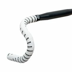 Ruban De Guidon Bike Ribbon Scrub Blanc Logo Noir