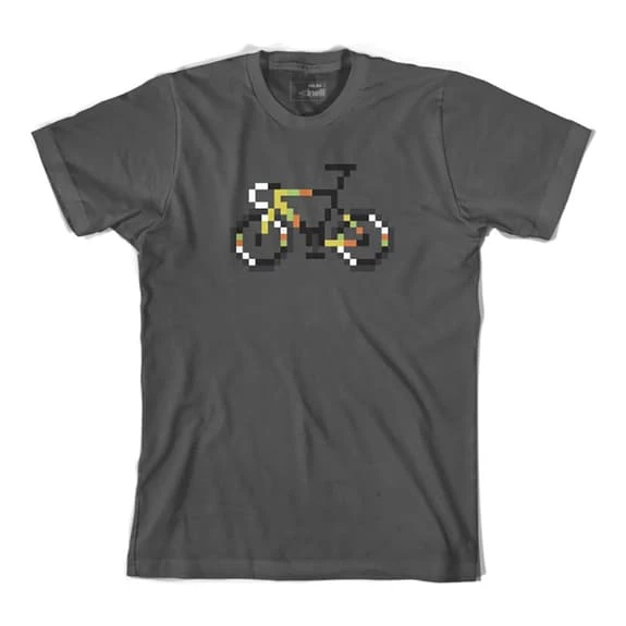 T-shirt Cinelli Pixel Bike Vigo Manche Courte Anthracite
