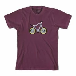 T-shirt Cinelli Pixel Bike Laser Manche Courte Bordeau