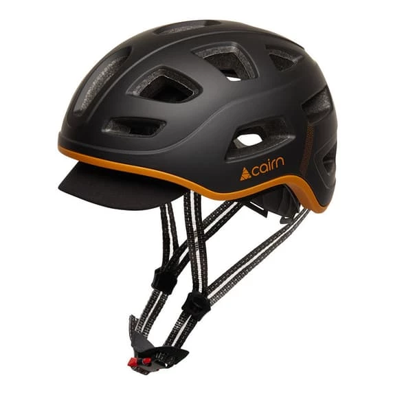 Casque Cairn Bike Quartz LED USB Noir Orange