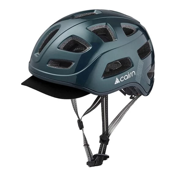 Casque Cairn Bike Quartz LED USB Bleu Vert