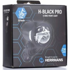 Herrmans H-Black Pro Koplamp LED E-Bike 6-12V - Zwart