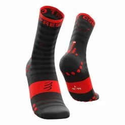 Chaussettes Compressport Pro Racing Socks V3.0 Ultralight Bike Noir Rouge