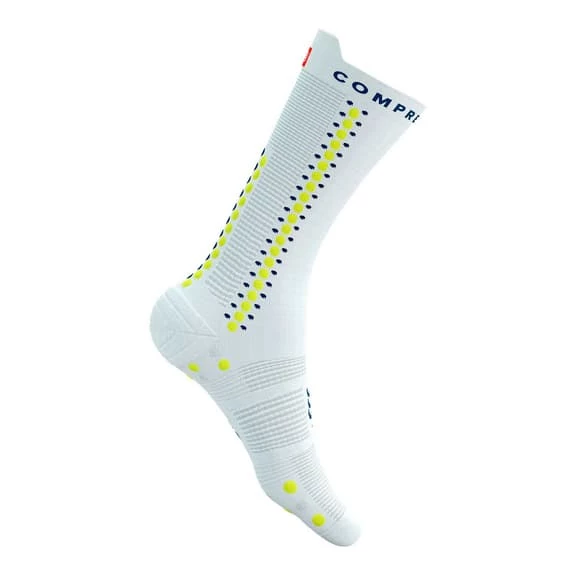 Chaussettes Compressport Pro Racing V4.0 Bike Blanc Vert â Image 3