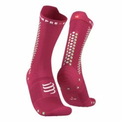 Chaussettes Compressport Pro Racing V4.0 Bike Rouge Vert