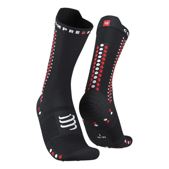Chaussettes Compressport Pro Racing V4.0 Bike Noir Rouge