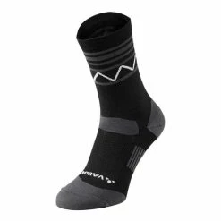 Chaussettes Vaude Bike Mid Noir Gris Blanc