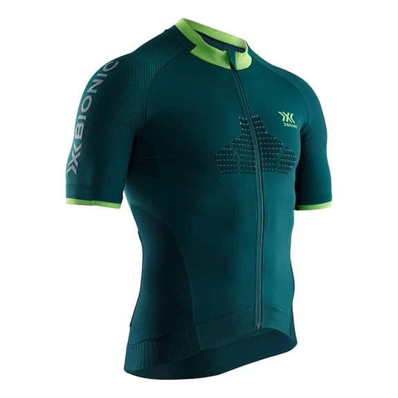 Maillot X-Bionic Regulator Bike Race Zip Manche Courte Vert