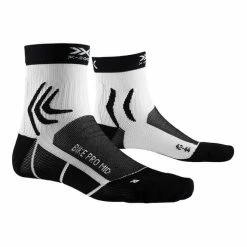 Chaussettes X-Bionic Bike Pro Mid Noir Blanc